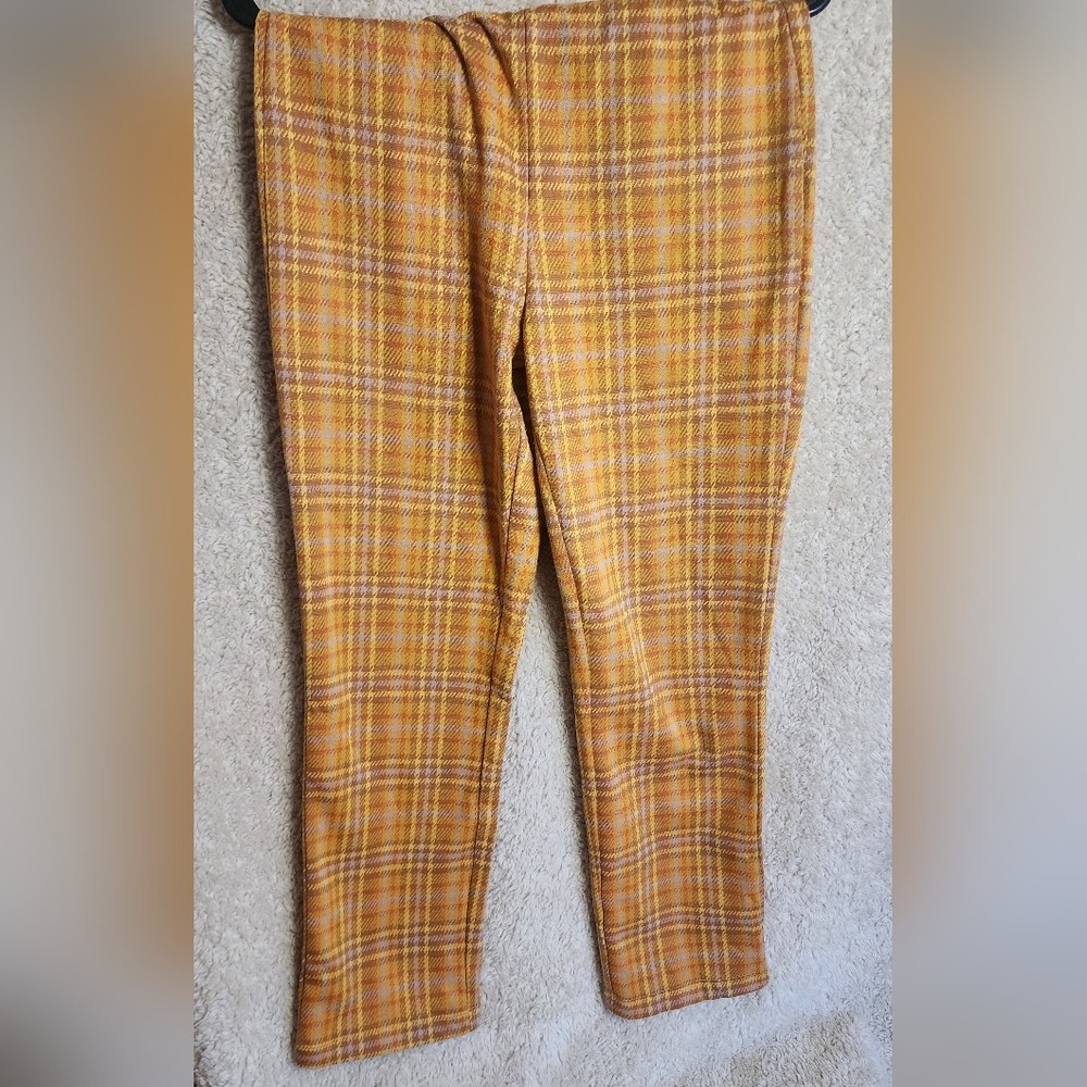 Plaid Yellow and Orange Pants